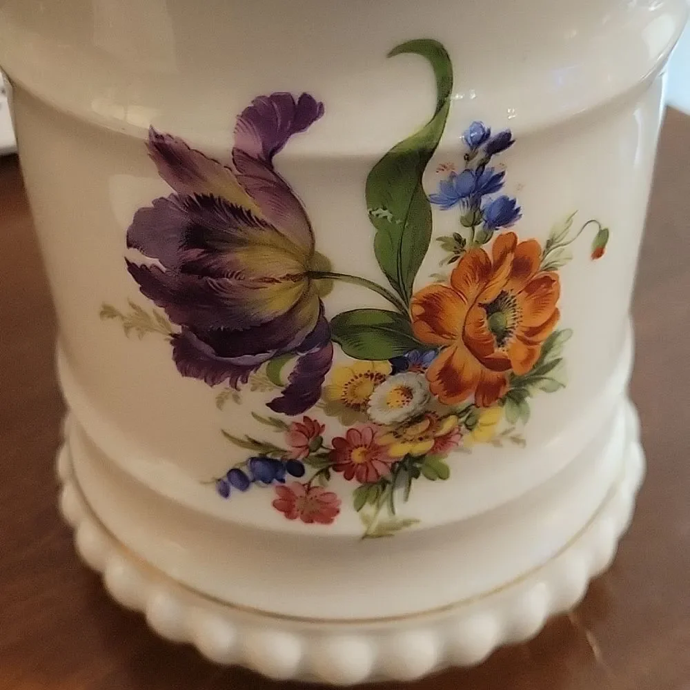 BAREUTHER WALDSASSEN Vintage Limited Edition Floral Porcelain Canister